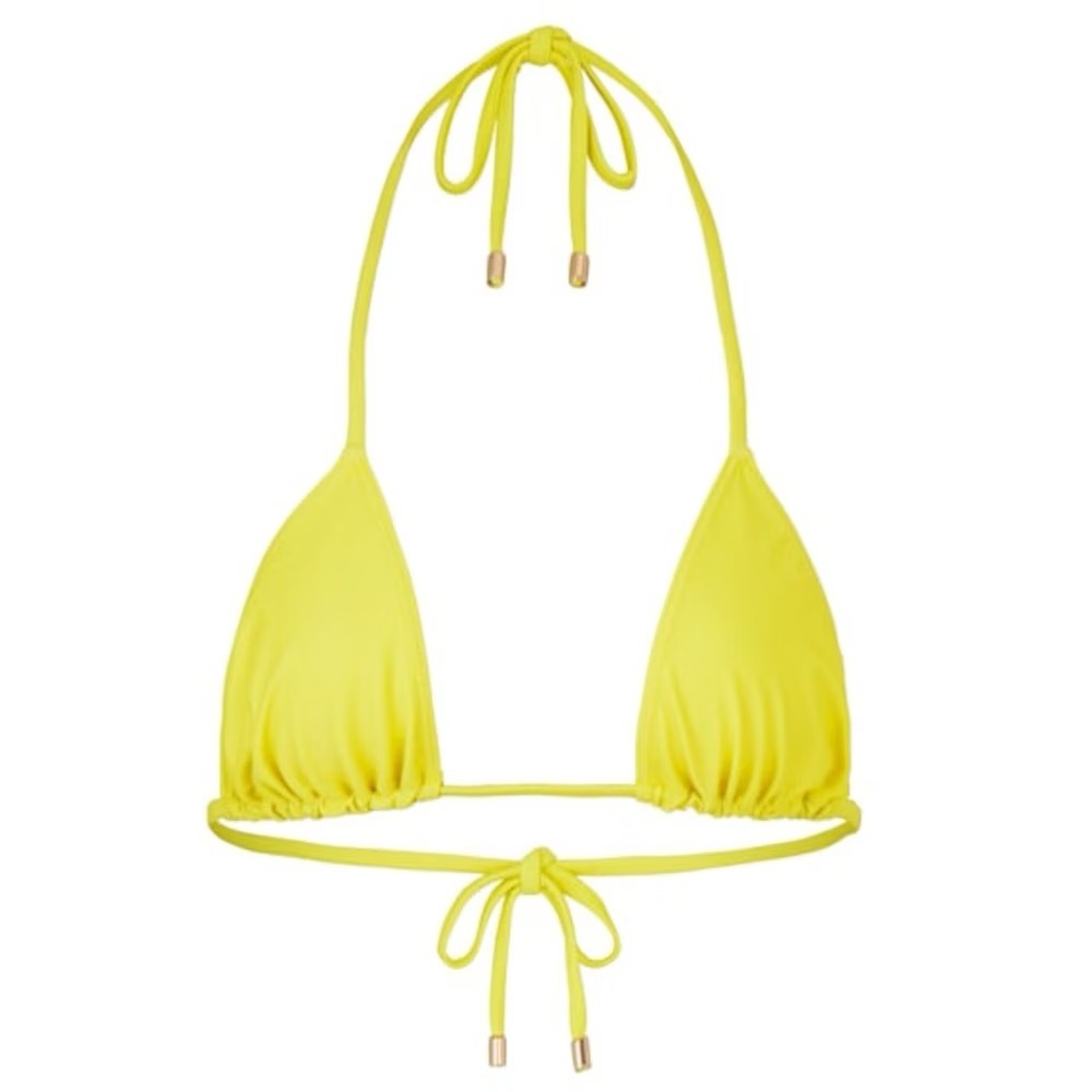 NWT KYLIE JENNER Swim Bikini Triangle Top Size Small Yellow